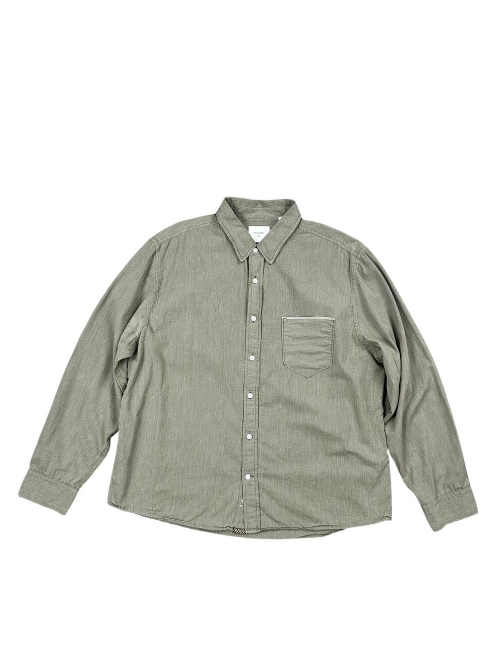 Billy Reid Tuscumbia Standard Long Sleeve Button Down Moss Green — Size XL